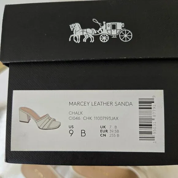 Coach Marcey leather heel sandal slide BRAND NEW! size 9 - Picture 13 of 14